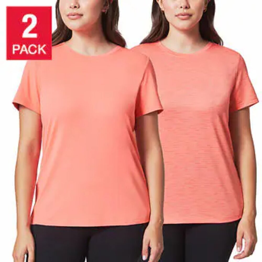 🍀 NWOT Mondetta 2-Pack Active Tees | Peach